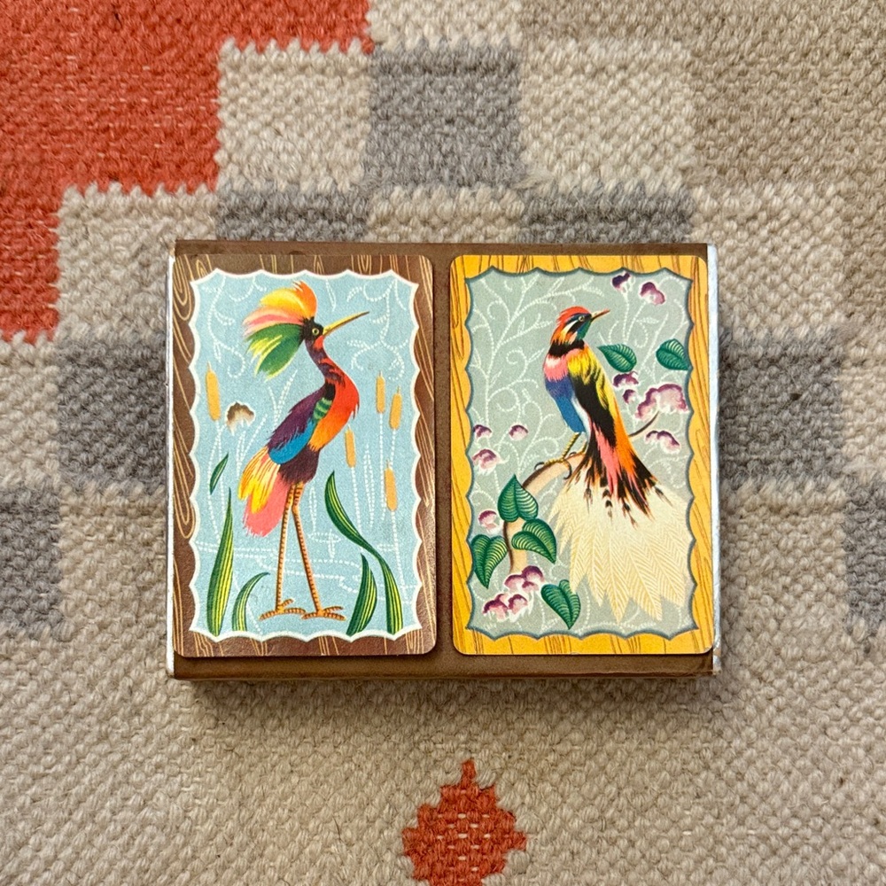 Colorful Bird Vintage Playing Cards
